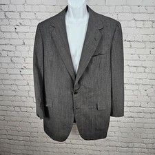 VTG Oxxford Clothes Rodes Grey 2 Button Vented Notch Blazer Sport Coat 43L