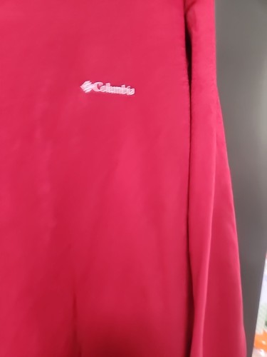 Columbia Solid Red Sweatshirt Crew Neck Mens XL Pullover Sweater Travel - Picture 2 of 7