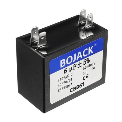 CBB61 6uF 450V AC Metallized Polypropylene Dual Insert Film Capacitor...