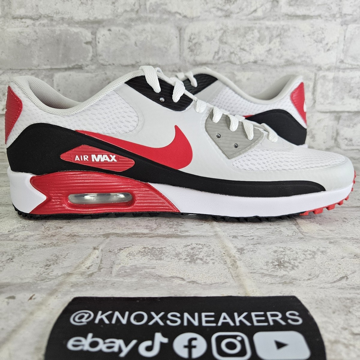 Nike Air Max 90 Golf White Black University Red DX5999 162 Men's