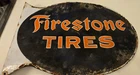 Vintage Porcelain Enamel Firestone Tires Advertising Sign