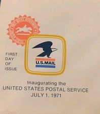 First Day of Issue Inaugural US Postal Service Envelope July 1, 1971 Lot Of 5