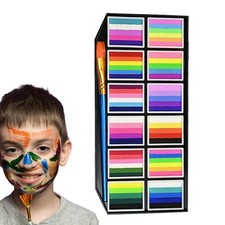 Face Painting Kit Body Paint for Adults Water-Based Smudge-Proof carefully
