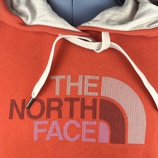 The North Face Hoodie Women's Sz Small Half Dome Logo Coral Pocket Drawstring