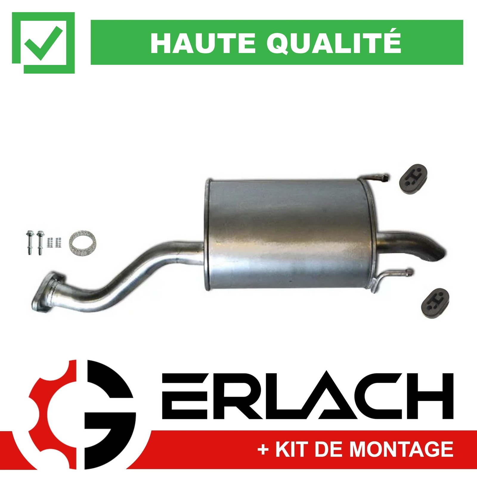 Silencieux arrière Honda Jazz anti-bruit de pot d'échappement percé pour moteur 1.2 1.3