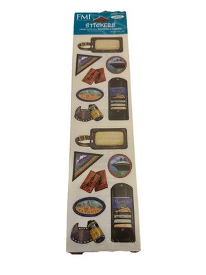New FMI Travel Stickers - Passport Cruise Safari Destination Adventure 2 Sheets