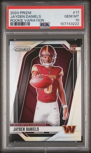 2024 Panini Silver Prizm Rookie Variation #17 Jayden Daniels RC Rookie PSA 10