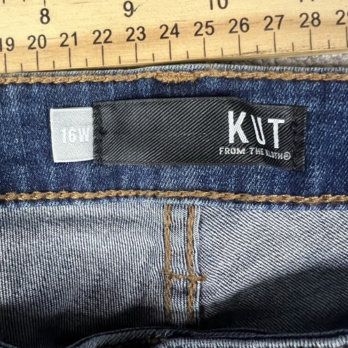 NWT Kut From The Kloth Womens 16W Blue Connie Ankle Skinny Stretch Denim Pants - Picture 3 of 7