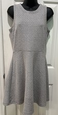 Ann Taylor LOFT Womens Dress Size 4 Sleeveless A Line Knit Skater Geometric