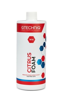 Gtechniq W4 Citrus Foam Shampoo and Degreaser for 34 Fl Oz (Pack of 1), White 