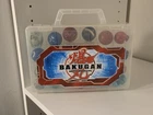 Bakugan Battle Brawlers Carrying Case W/ 17 Figures & 56 Cards Vintage Lot Rares
