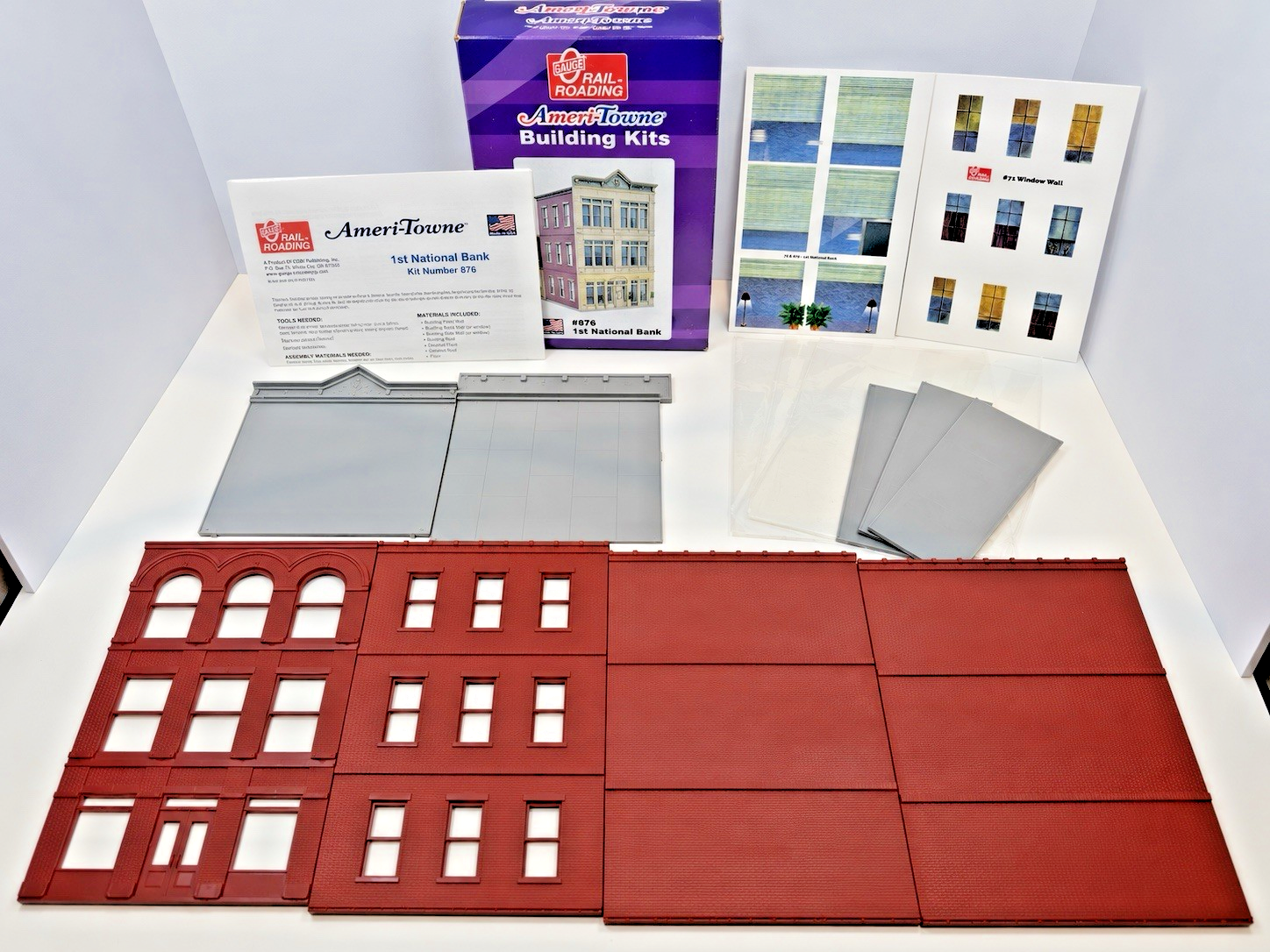 AMERI-TOWNE O GAUGE#876-1ST NATIONAL BANK BUILDING KIT-OPEN BOX-APPEARS ...