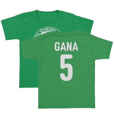 Senegal 5 Gana 2-Sided Jersey-Style Soccer Toddler T-Shirt