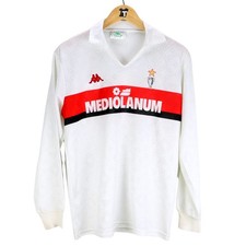 1989-90 Ac Milan Maglia Away Kappa Mediolanum M (Top) ORIGINALE SHIRT