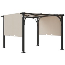 Svvalka Outdoor Retractable Pergola Garden Sun Shade Patio Canopy Shelter