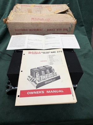 Gorgeous McIntosh MC 275 Original + Tube Cage from 1970 with Box & Owners Manual