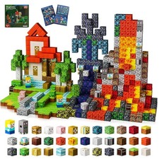 242 PCS 0.8 Inch Magnetic Blocks, STEM Sensory Toys with Storage Bag, Magneti...