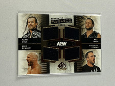2025 SP Game Used AEW #AFQ-UNKI Adam Cole / Taven / Strong / Bennett Quad Fabric