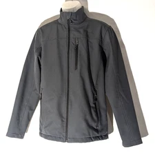 Swiss Tech Softshell Jacket Mens Sz Small, 34-36, Full Zip, Mock Neck, 3 Pockets