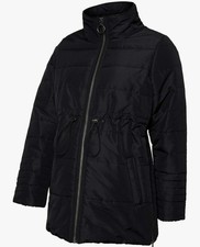 MAMALICIOUS Women's Mllexi Zippy Side Padded Jacket Maternity Size L 14 16 Black