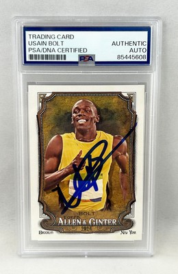 Usain Bolt Signed Card 2024 Allen & Ginter #208 PSA/DNA 3 COA