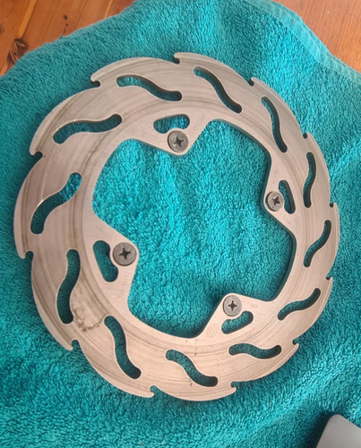 RM 85 Moto-Master Flame Fixed Rear Brake Disc for 2005-2023 Suzuki RM85 - Picture 3 of 5