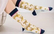 Purr-fect Feline Unisex Crew Socks Medium Woven Pear Novelty Comfort Fashion New