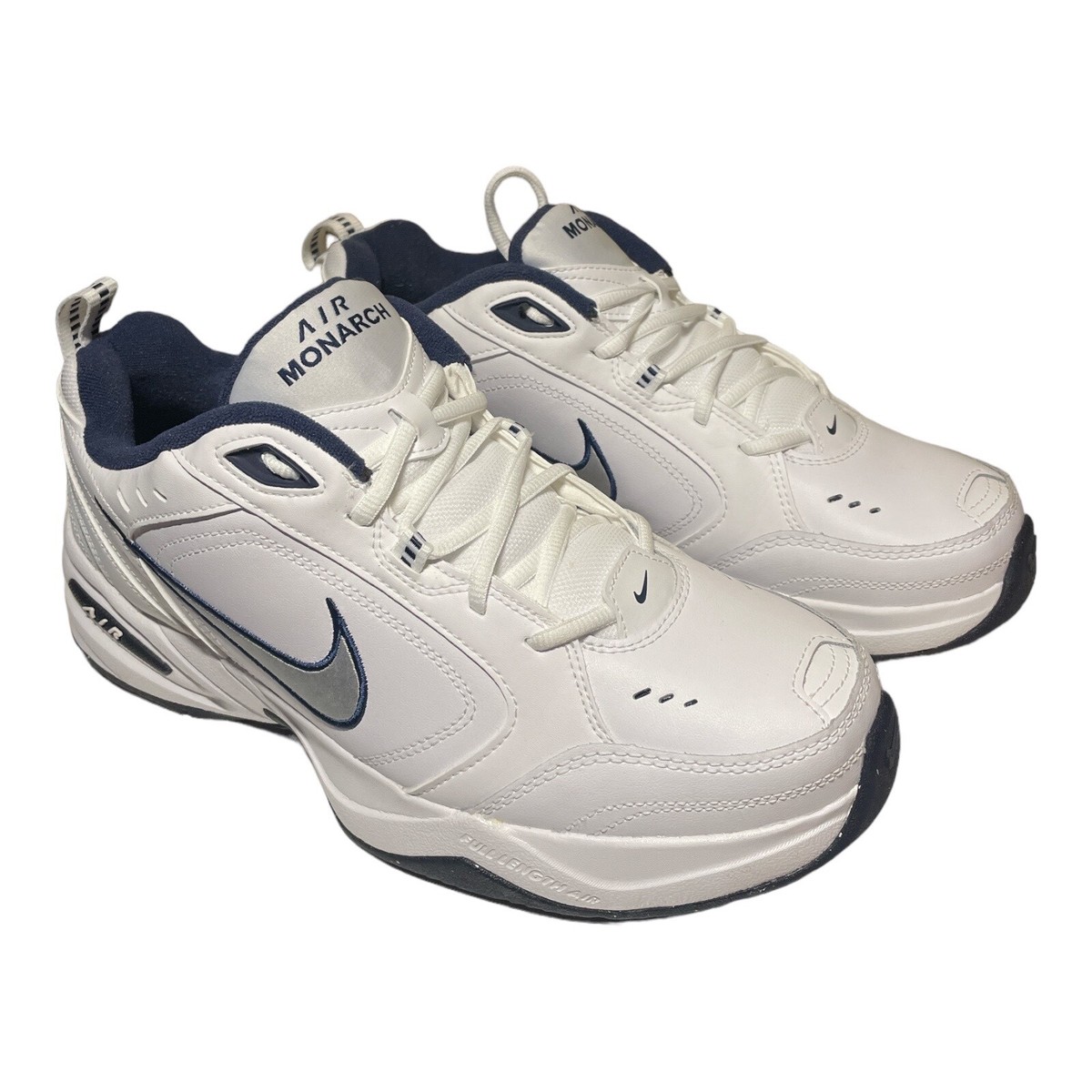 Nike Air Monarch IV 415445-102 Men's 11.5 D White/Metallic