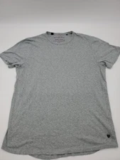 Buffalo David Bitton T-Shirt Men Large Gray Double Sided..#0196