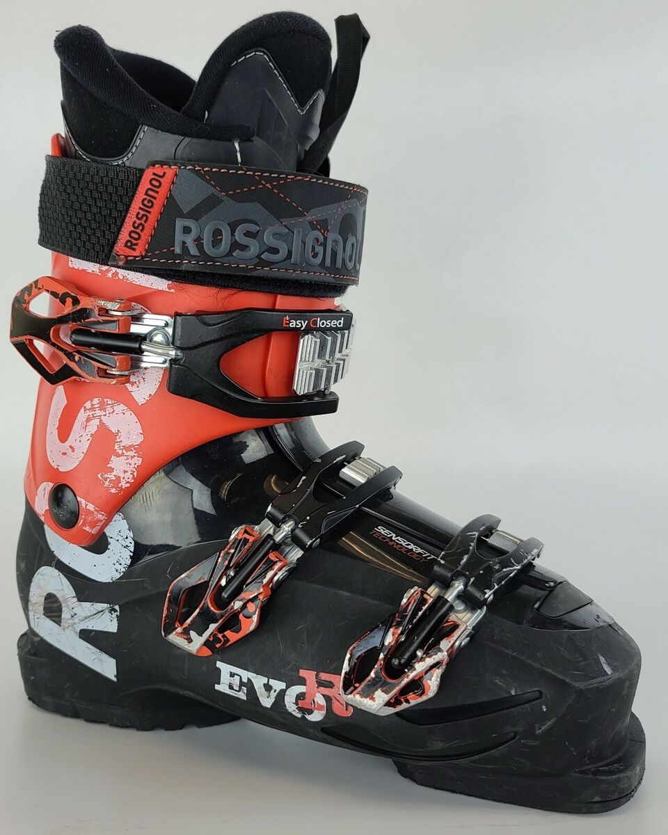 $280 Men's Rossignol EVO R Black Red Ski Boots Size 24.5 25.5