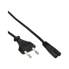 0,3m InLine Netzkabel Zuleitung Power Cord Eurostecker Netzstecker auf Euro 8 C7