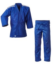 Adidas Tuta Judo "Club" Blu con Strisce Bianche, J350B - Tuta Judo - Judo Gi