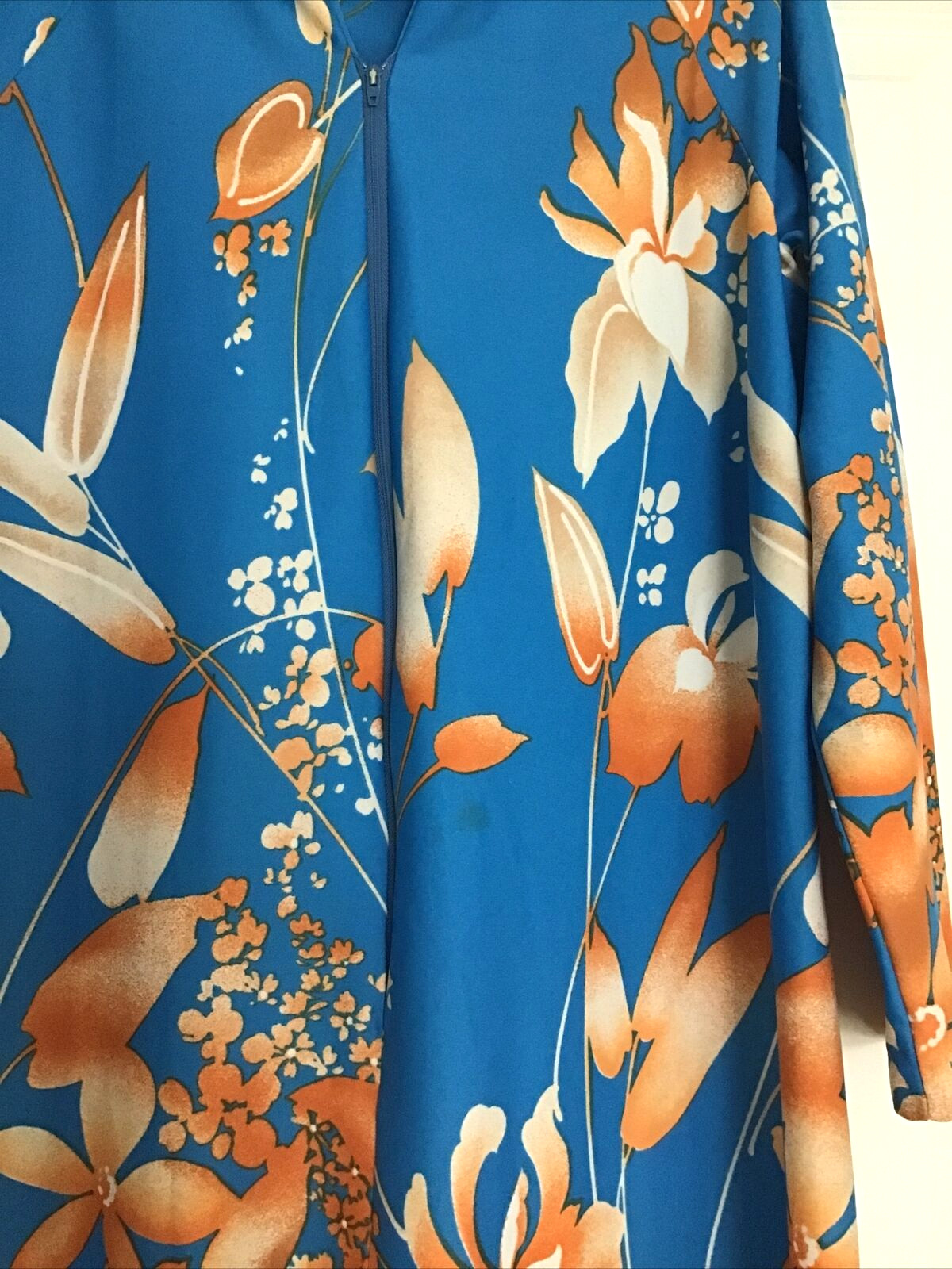 VTG Sears Women's Blue Dressing Gown Robe Long Sleeve… Gem