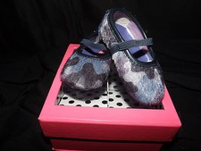 ISAAC MIZRAHI NEW YORK MARIE INFANT SLIP ON BLUE FUR CAMO SHOES SIZE 2 3-6 MO NW