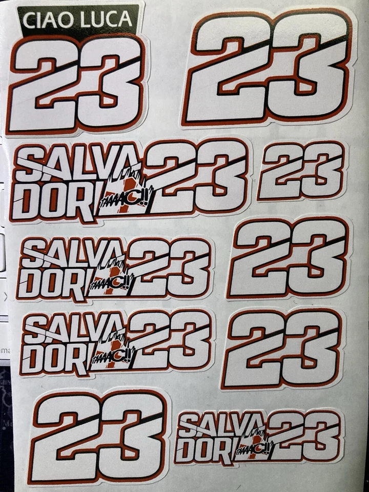 3M Luca Salvadori 23 moto adesivo stickers MOTOGP adesivi DUCATI
