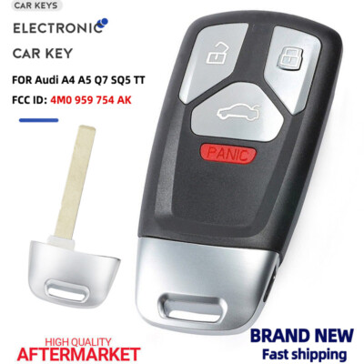 for 2017-2021 Audi A4 A5 Q7 SQ5 TT Smart Remote Key Fob 433MHz 4M0 959 754 AK