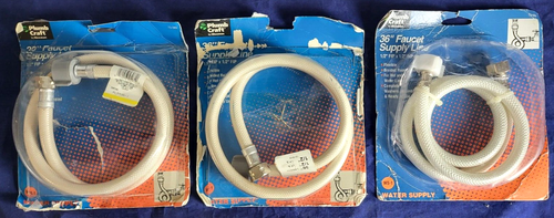 Plumb Craft 36" Flexible Faucet Supply Line 1/2" FIP x 1/2" FIP 3 Pack
