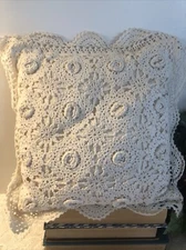 French Country Lace Pillow Off White Made By Fortex Corp 
