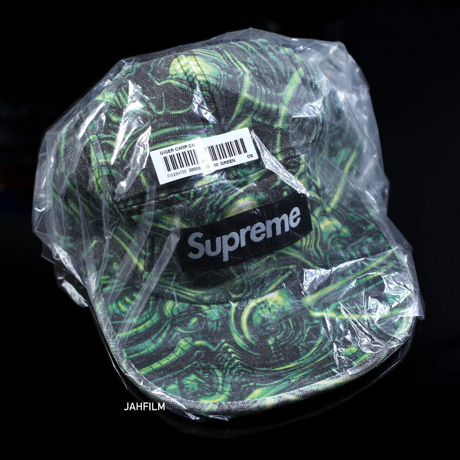 Supreme   H.R. Casquette Giger Camp   Vert/Noir   Casquette snapback neuve