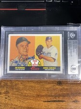 2007 Topps Heritage # TN9 Jim Bunning Auto HOF 96 Inscription Becket Auth.