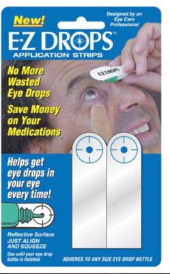 eye drop applicator, guide, aid, device, target, helper, drops, cataract, eyes
