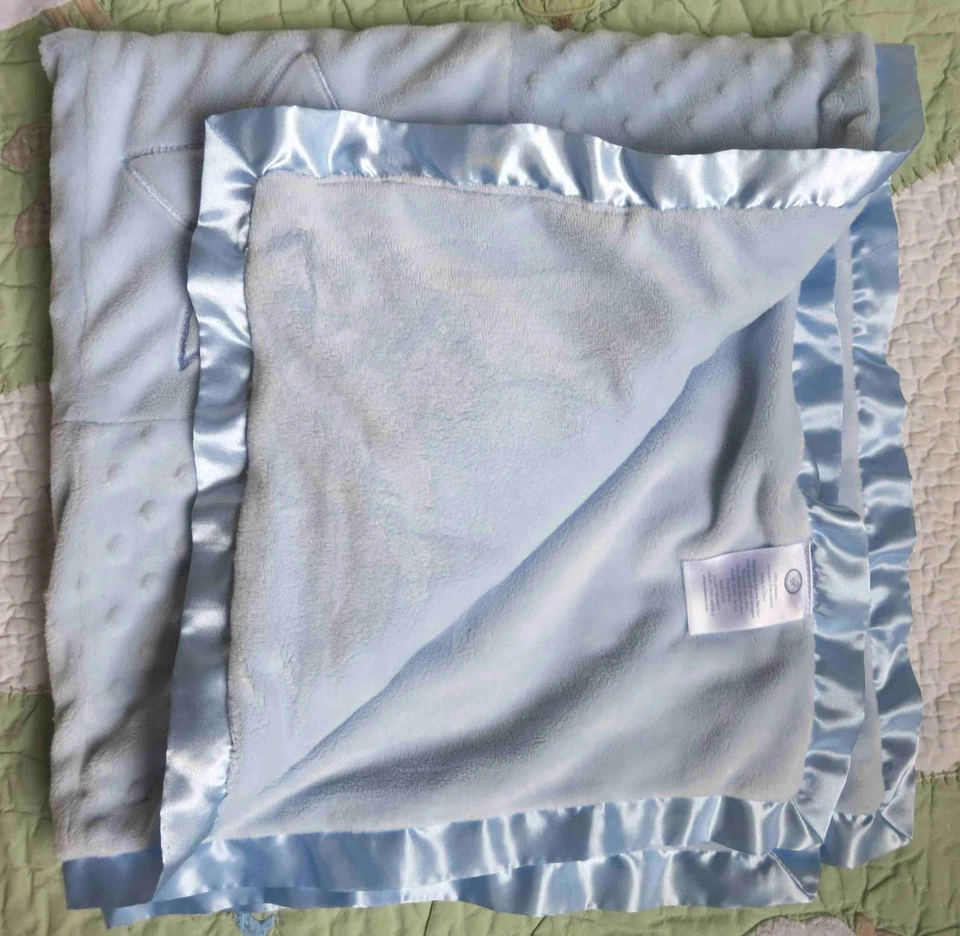 Cobertor Koala bebê azul pelúcia pontos vison quadrados com estrelas com borda de cetim bebê menino UE - Imagem 2 de 3