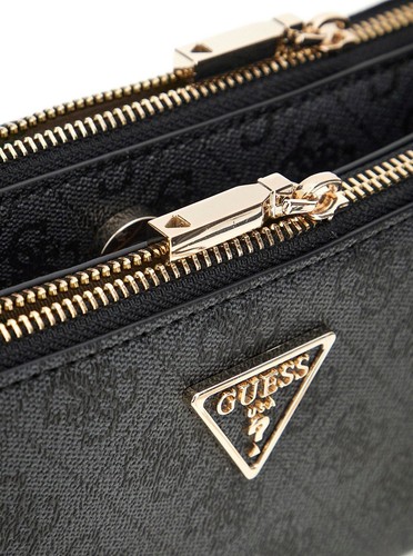 GUESS Eco Erica Status Crossbody Umhängetasche Tasche Coal Logo dunkelgrau Neu - Bild 3 von 3