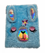 Style Lab Fuzzy Activity Journals 80 Pages Blue Llama - New With Tags