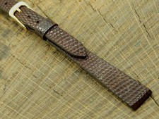 Speidel Vintage Brown Lizard w Gold Tone Buckle Watch Band NOS Unused Long 11mm