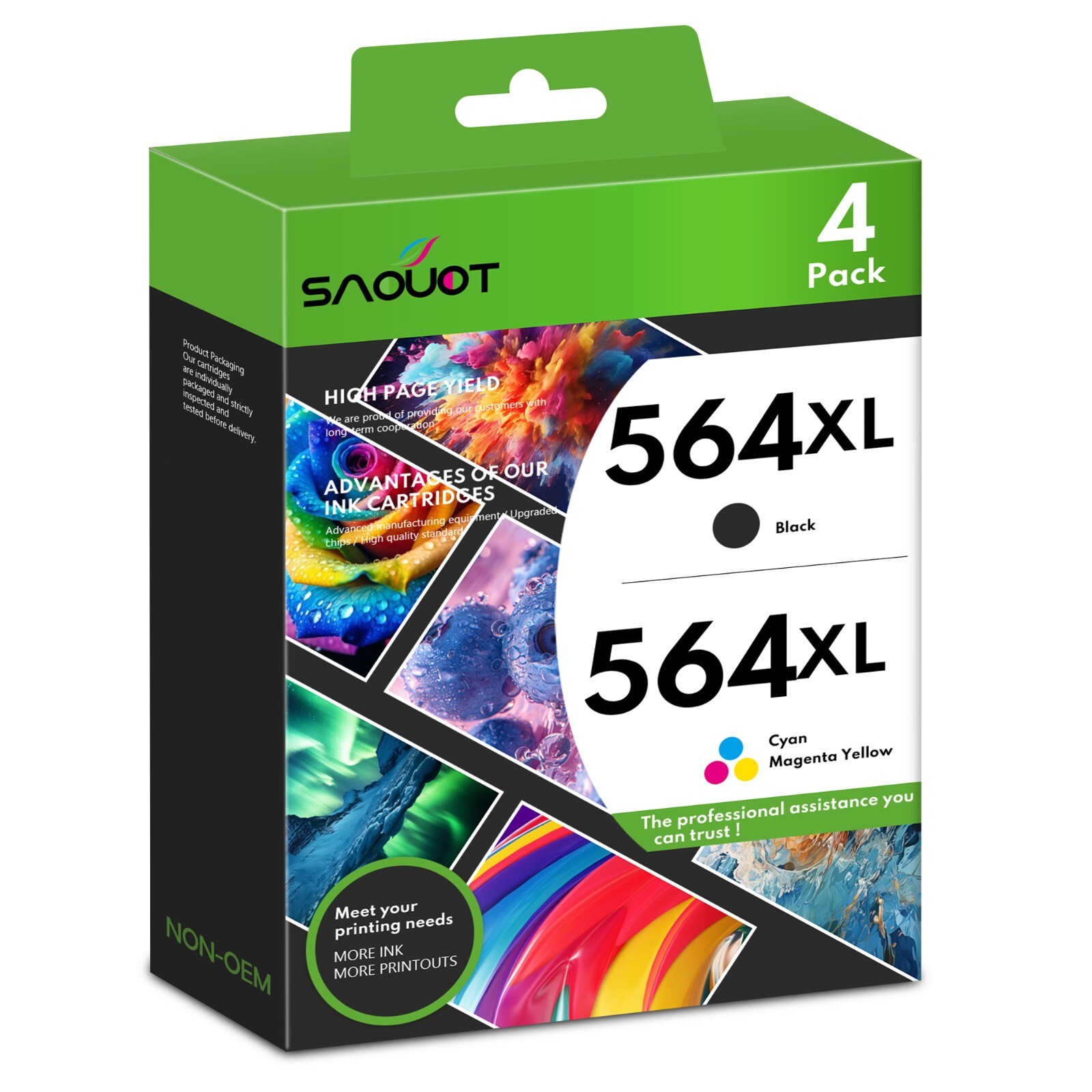 564 XL Ink Cartridges Replacement for HP 564 PhotoSmart B8550 DeskJet 3520 3522
