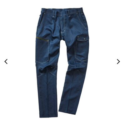 Antistatic 3D Cut Cargo Pants Navy Workman FINE ASSIST All Seasons Fashion Japan