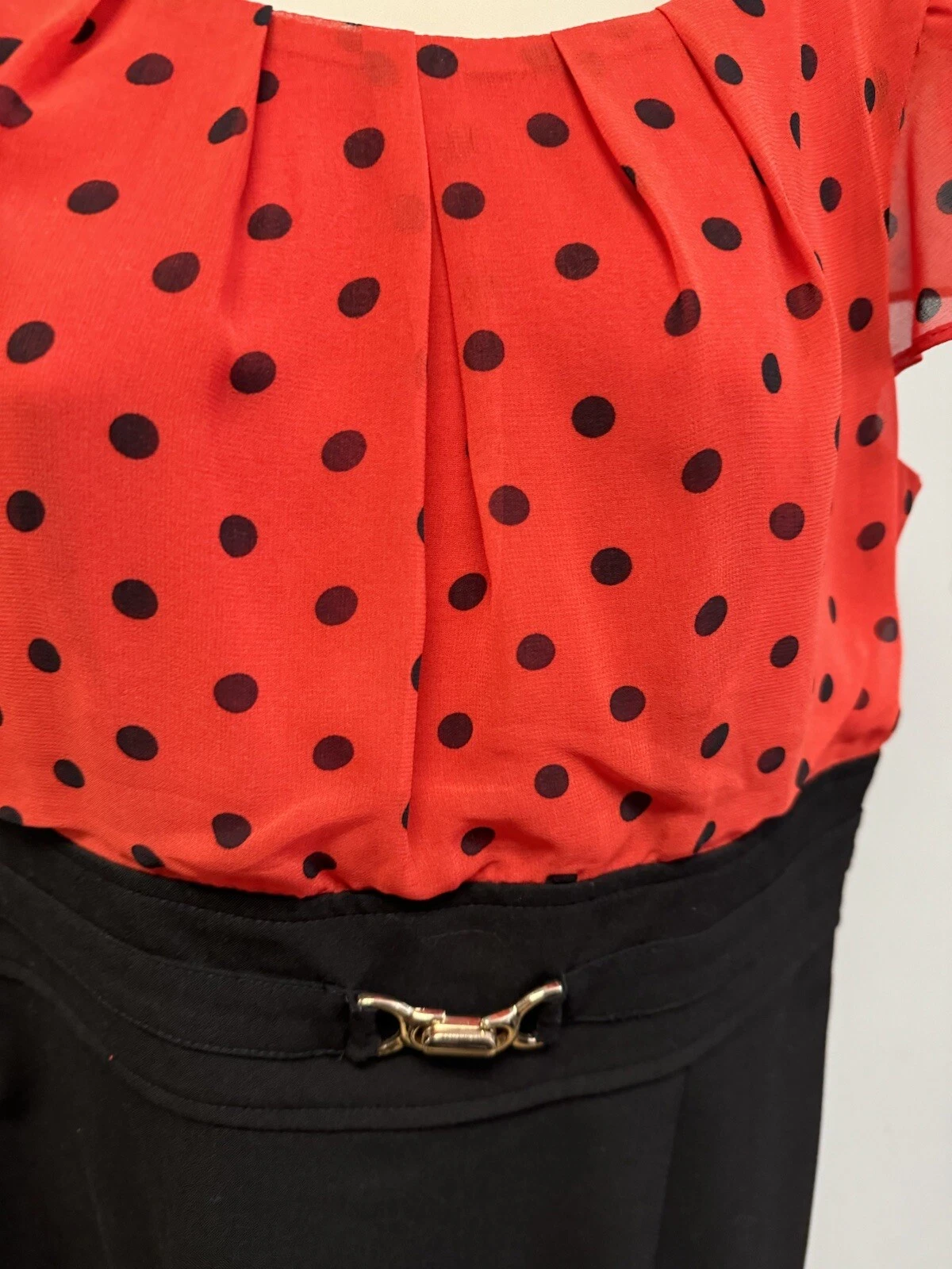 Abito donna Alyx rosso e nero a pois taglia 8