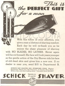 1940 schick electric shavers