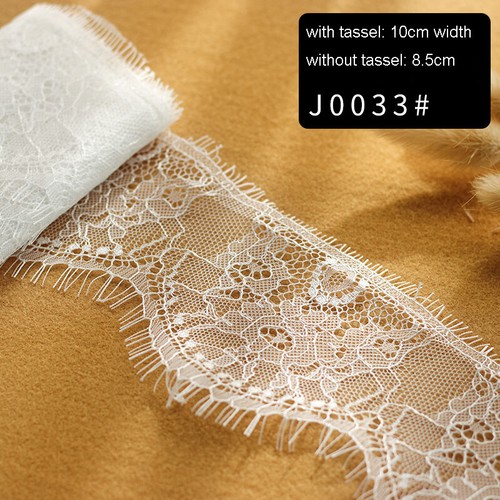 Black White Lace Trim Nylon Lacy Trimming Bridal Edging Skirt Sewing Flower Edge - Picture 7 of 25